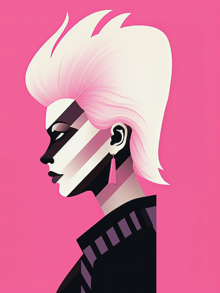 Punk Princess in Pink Minimalism