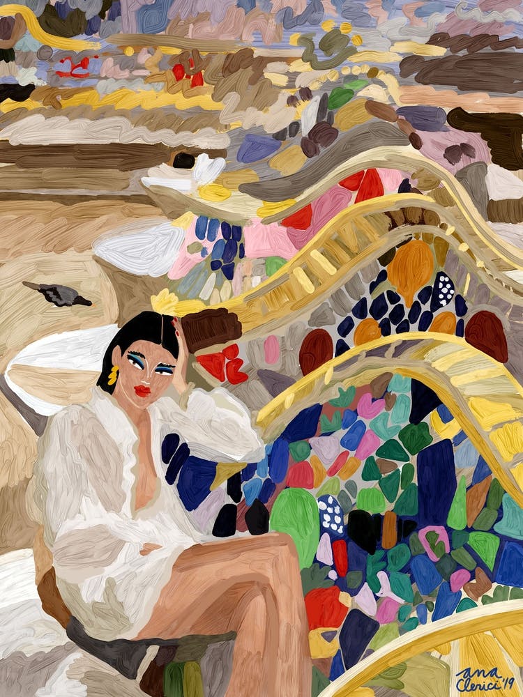 A Girl In Park Guell