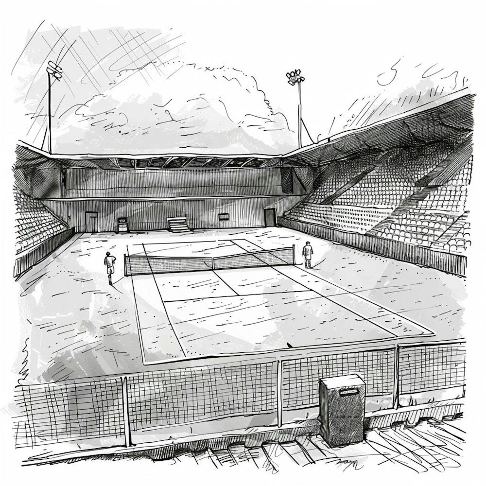 A Tennis Tournament Hand Drawn Sketch Illustrati 1718671315 3