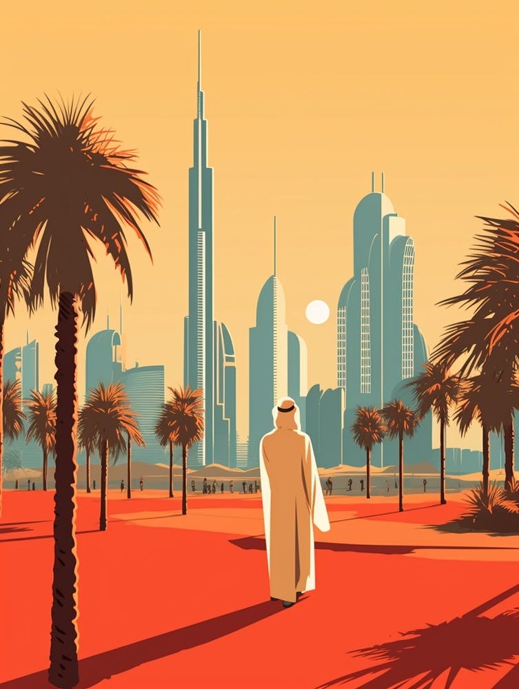 United Arab Emirates 2 Travel Illustration
