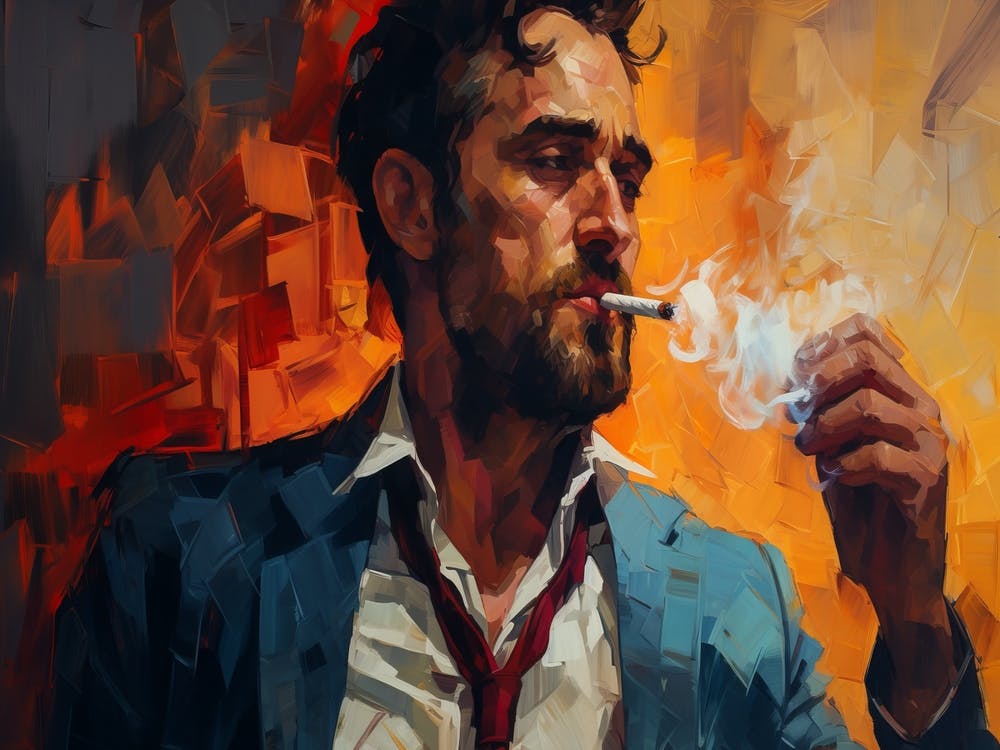 Man Smoking A Cigarette 9