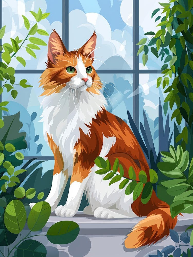 Cat On The Window Sill 2