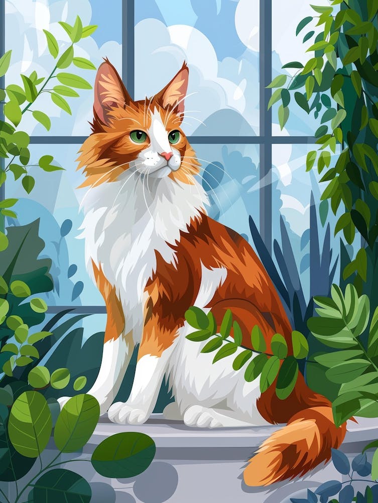 Cat On The Window Sill 2