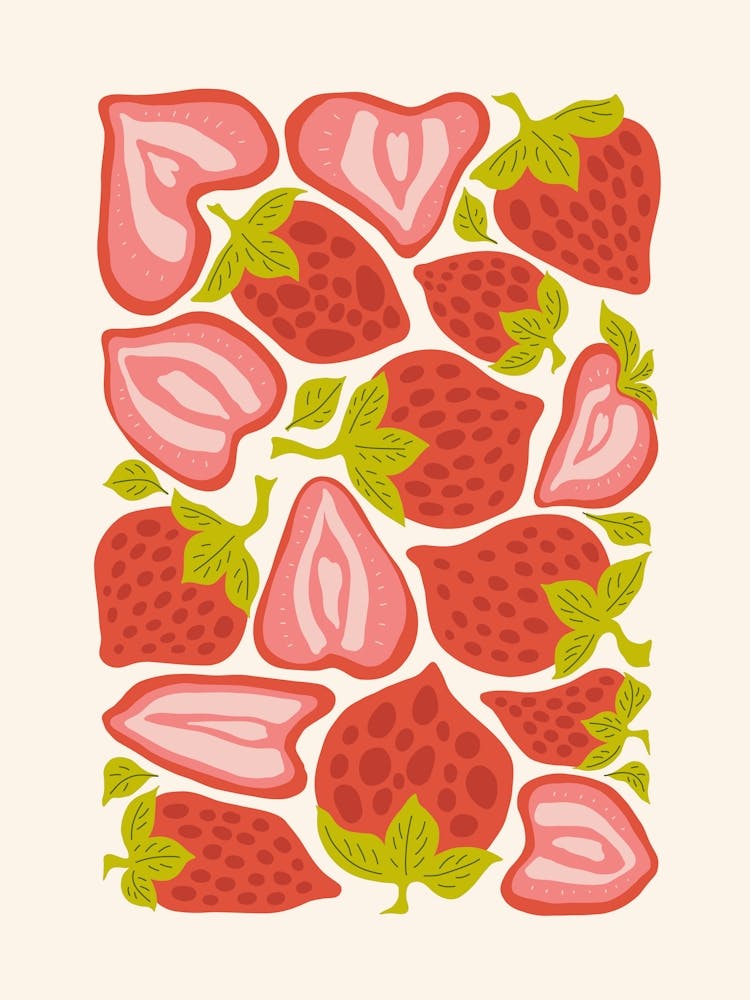 Strawberries Matisse Style Kitchen