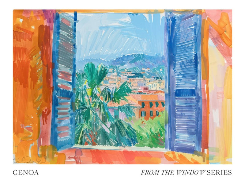Genoa From The Window Series Poster Painting 1