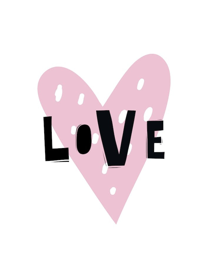 Scandi Love Pink Heart