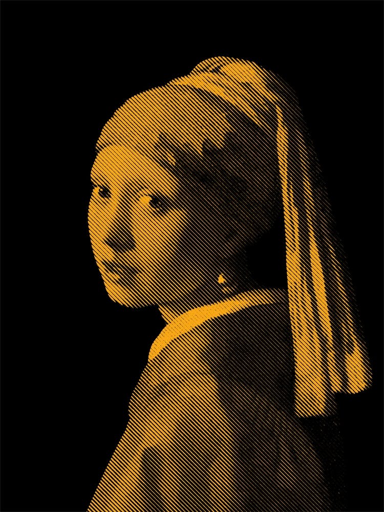 Girl with a Pearl Earring Orange
