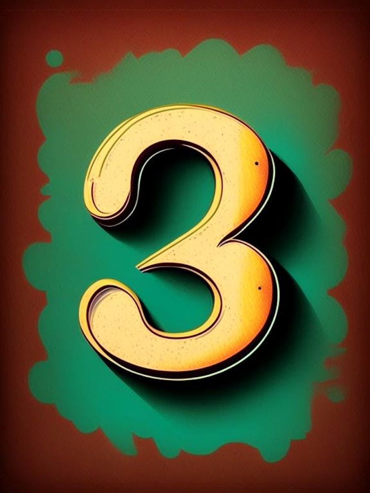 31, Number, Education Retro Drawing 2