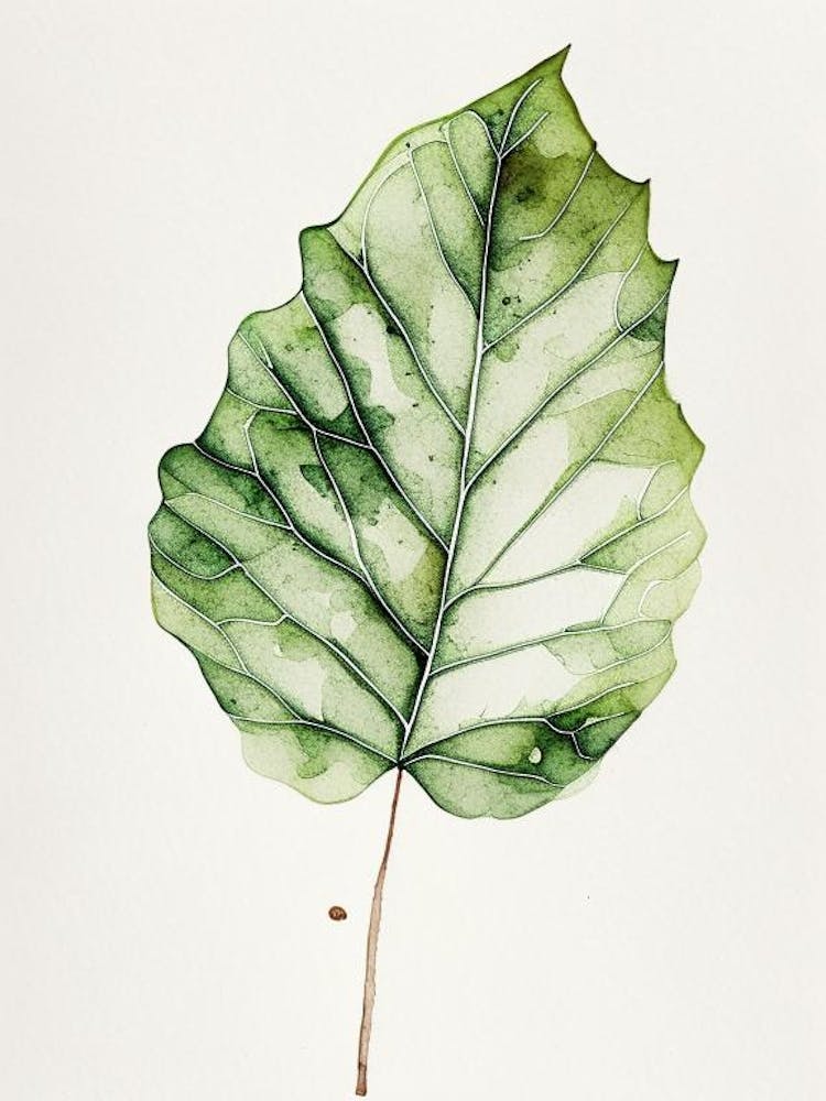Fig Leaf Minimalist Watercolour 1