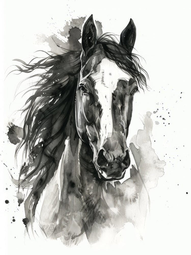 Horse Watercolor Painting