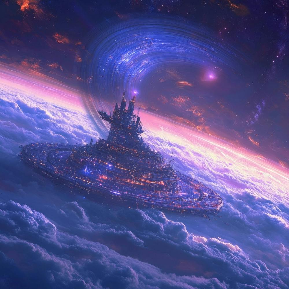 Spaceship In The Sky Art