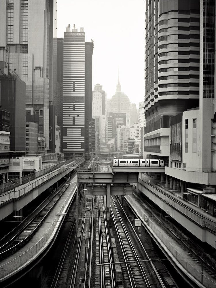 Kuala Lumpur, Malaysia, Black And White Old Photo 1