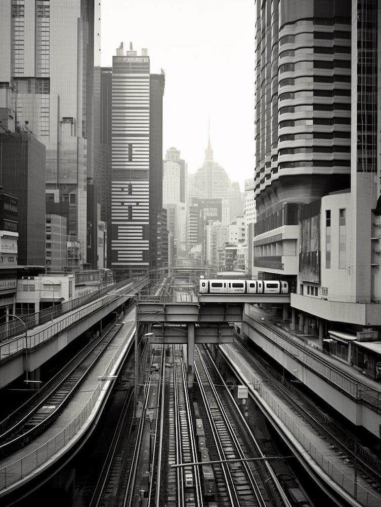 Kuala Lumpur, Malaysia, Black And White Old Photo 1