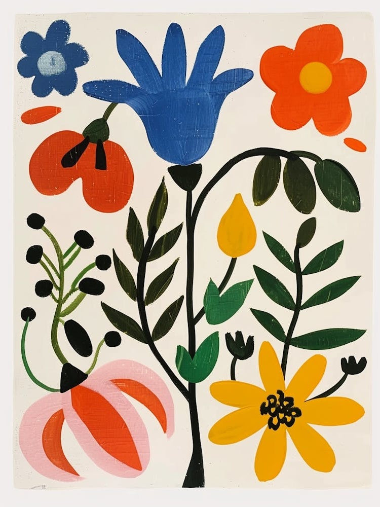 Painted Florals Bleeding Heart 2