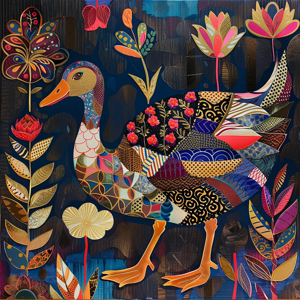 Patchwork Quilted Goose 1