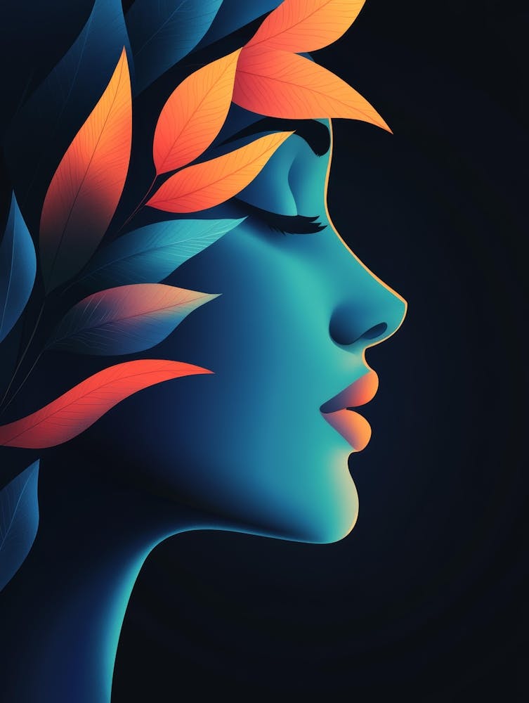 Portrait Of A Woman With Leaves 23