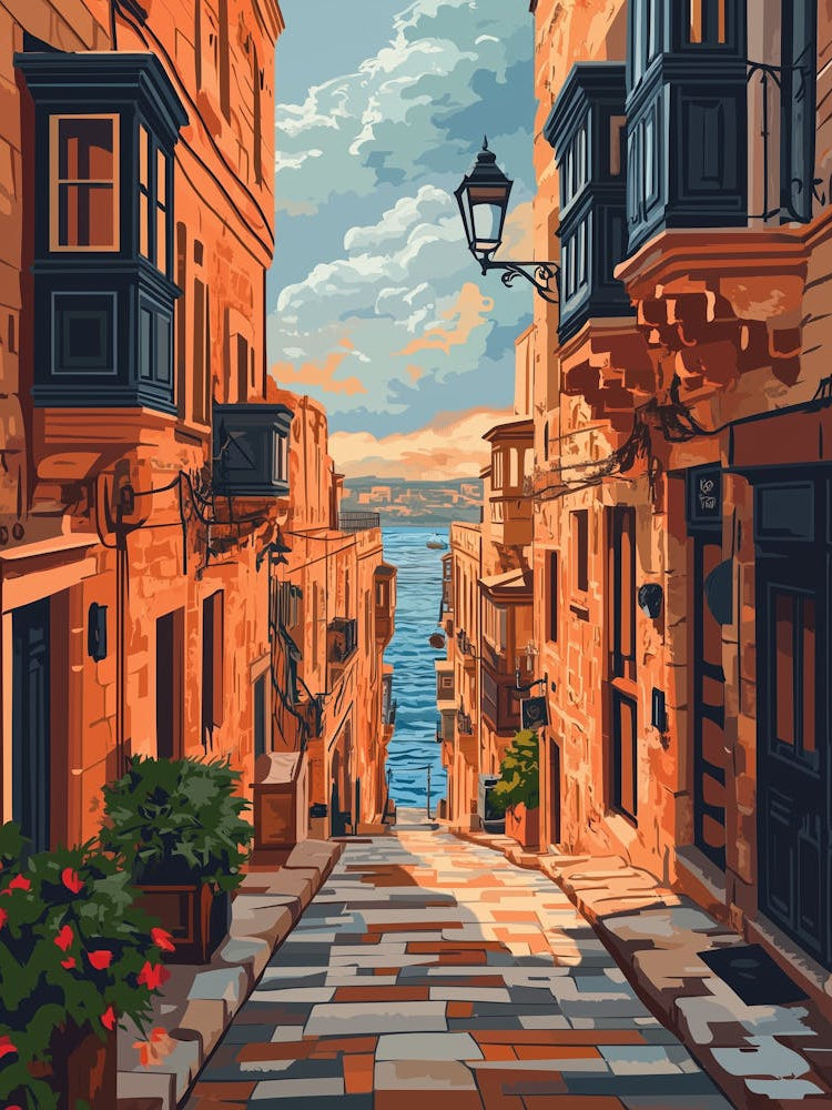 Alex Exploring 666 A Boho Style Illustration Of Malta Featuring F25351f3 B4f1 4293 9608 A1c174579ba0