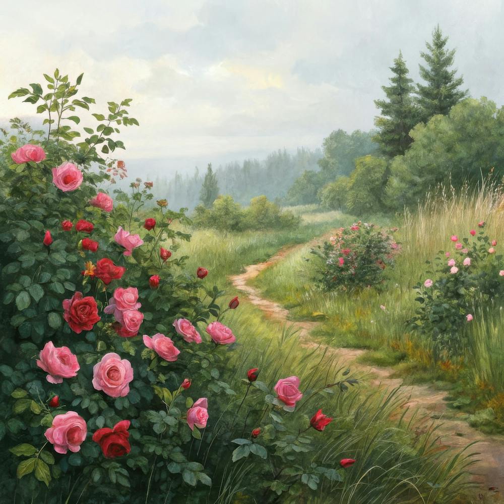 Roses In The Meadow