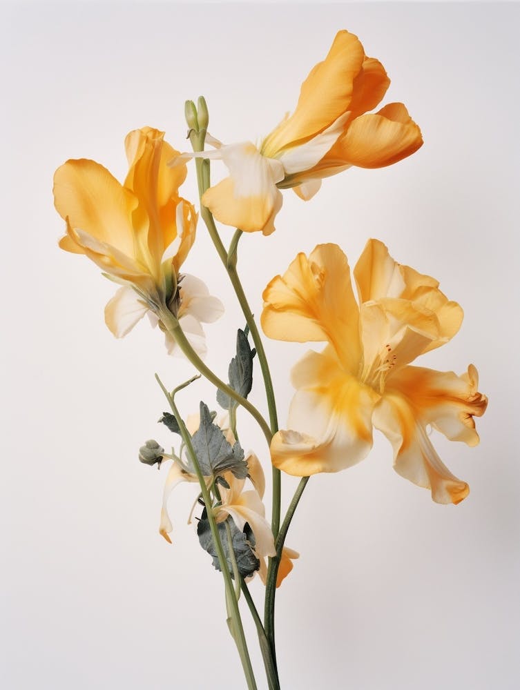 Art Botanique Fleur Pressée Freesia 4