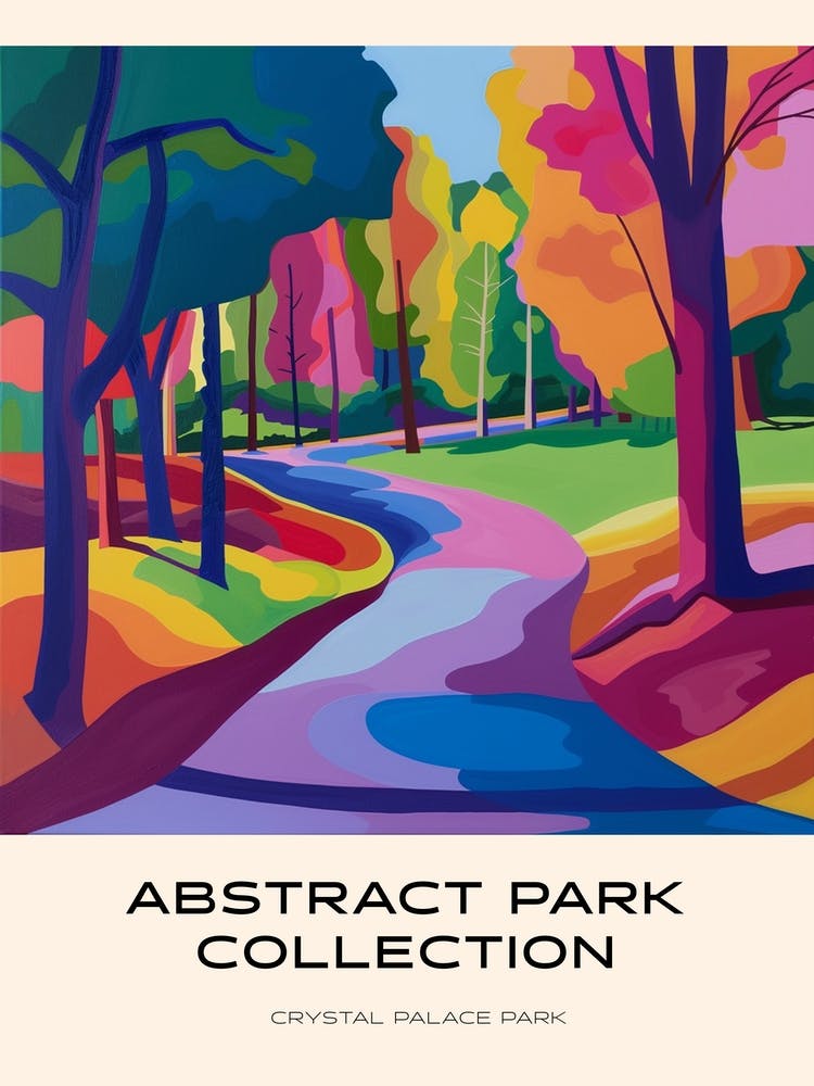 Abstract Park Collection Poster Crystal Palace Park London 2