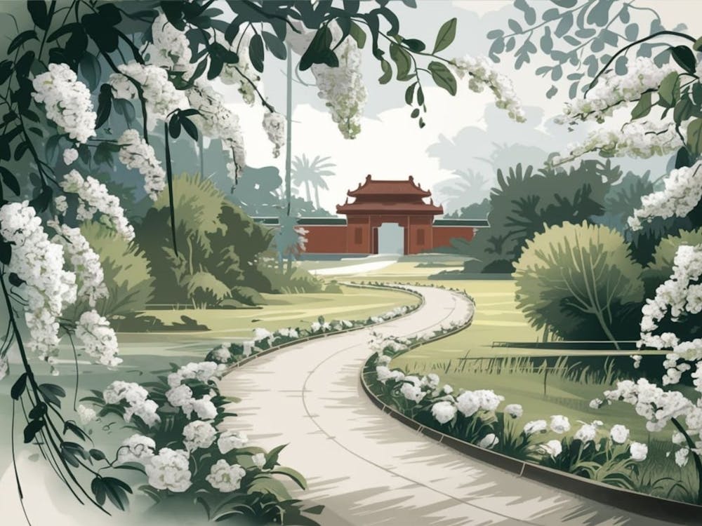 Idyllic Garden Path - Rustic Floral 1