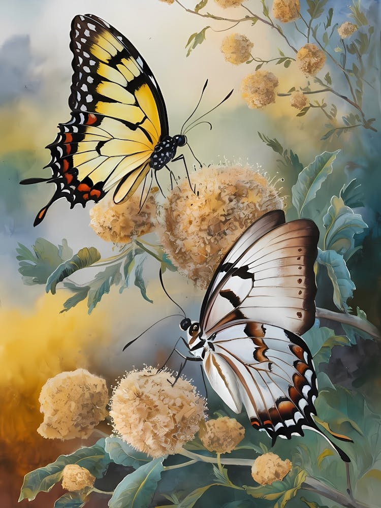 Butterfly On A Flower 1