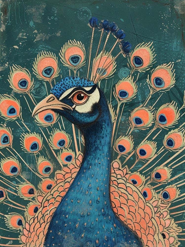 Peacock Portrait Sketch 6