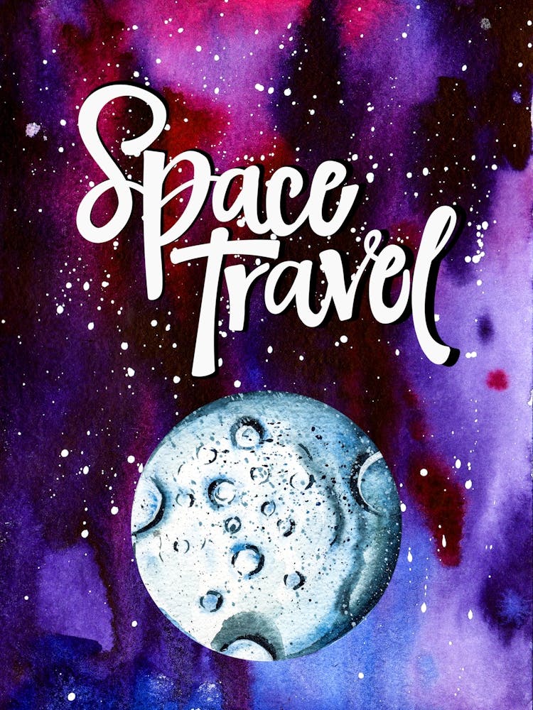 Space Travel — Space Neon Watercolor #9