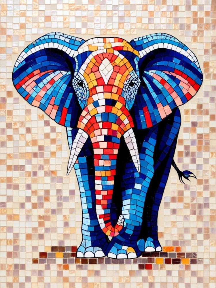 Mosaic Elephant 4
