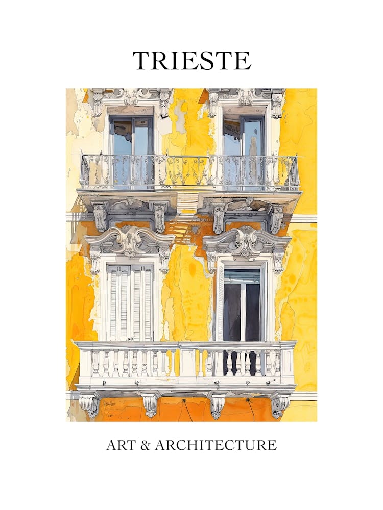 Trieste Travel And Architecture Poster 3