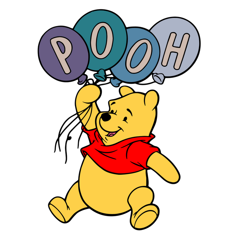 Winnie The Pooh with balloons