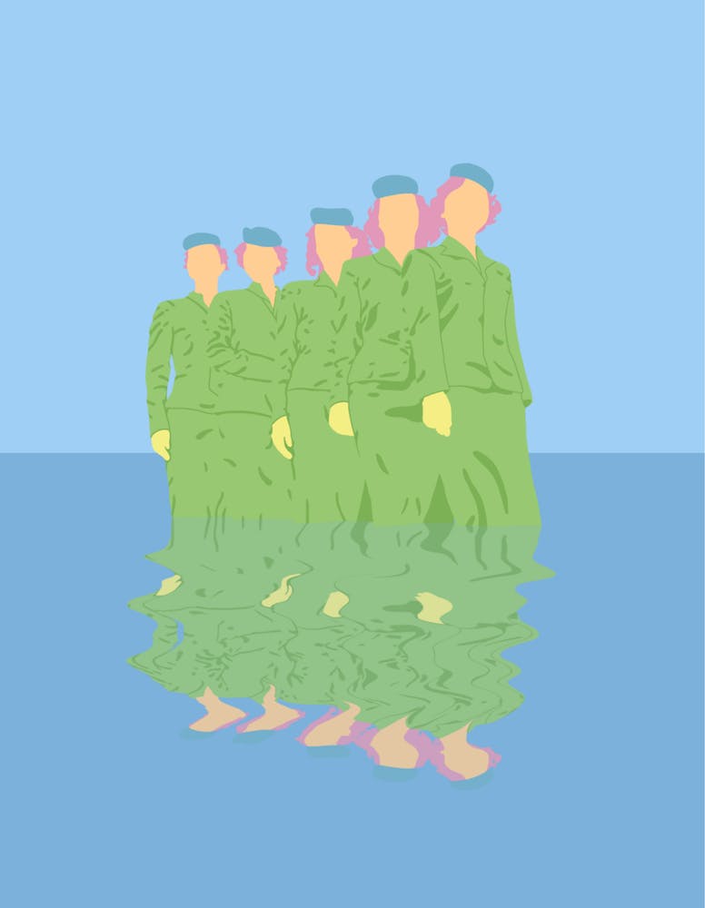 Cabin Crew, flight attendants, illustration, wall art