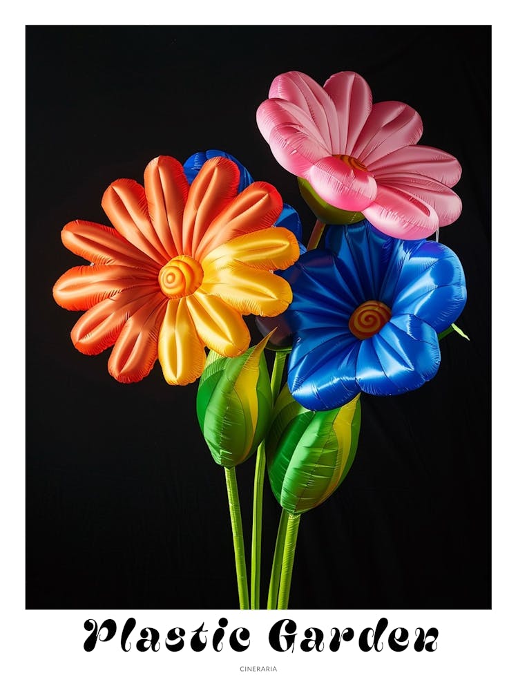 Bright Inflatable Flowers Poster Cineraria 1