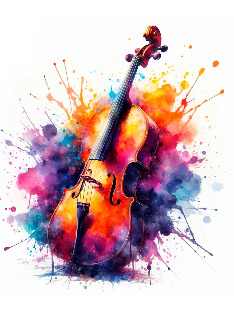 Watercolor Violin