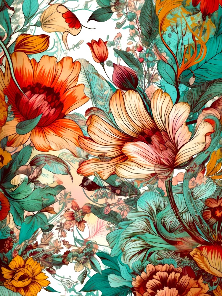 Floral Pattern nature meadow flowers 2