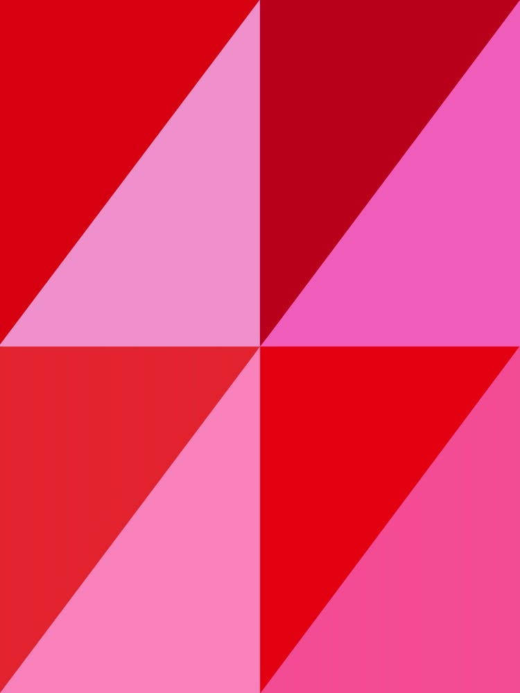 Pink and Red Geometric Triangles Abstract