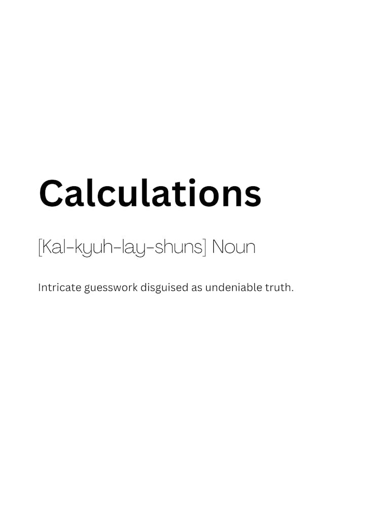 Calculations Definition Meaning