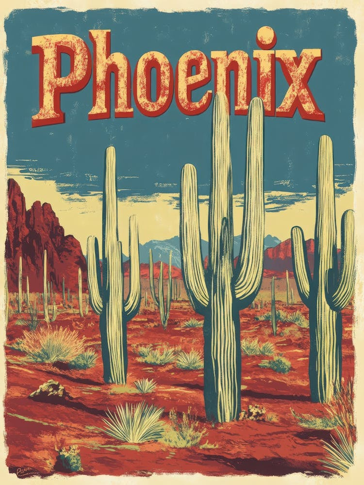 Aihrgdesign A Classic 1960s Travel Poster For Phoenix Showcas Bb6255f2 Fad1 4603 B3f9 594f74cd70f7 3