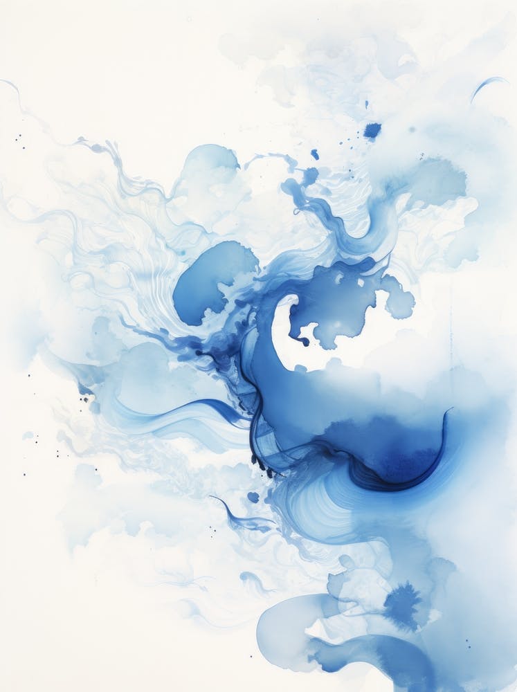 Blauer Wasserspritzer