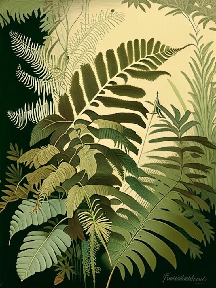 Fragrant Fern Rousseau Inspired
