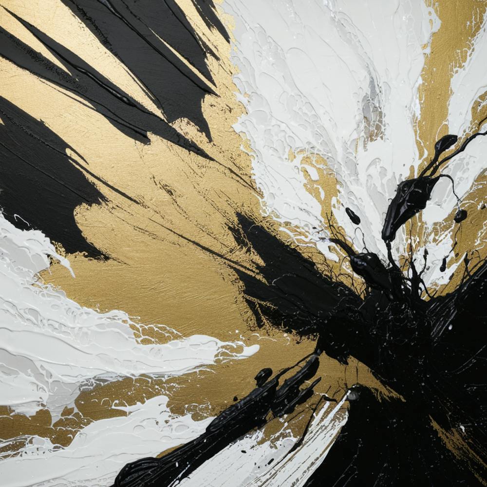 Abstract Gold And Black