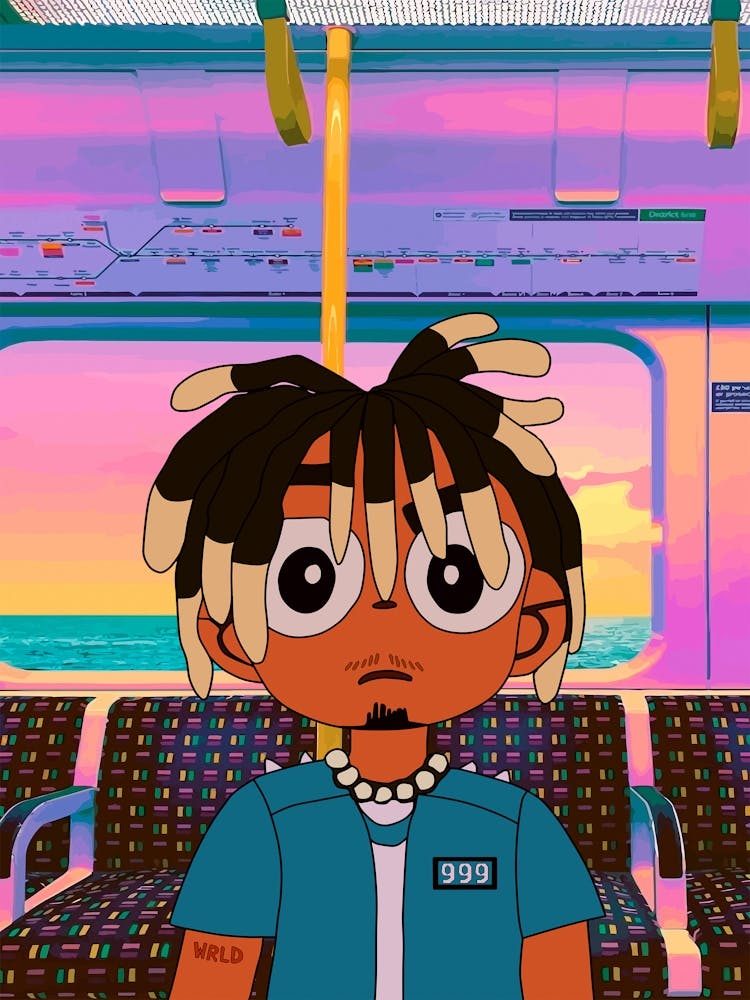 juice wrld on train
