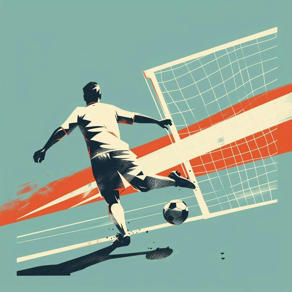 Soccer Player Kicking The Ball 2