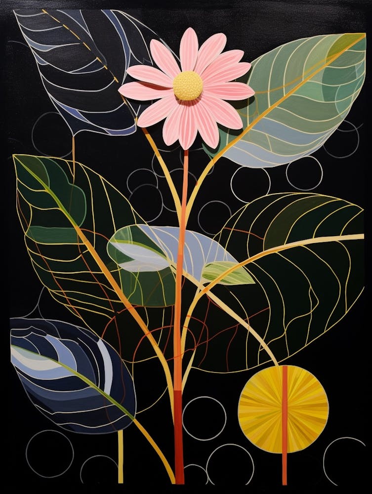 Daisy 3 Hilma Af Klint Inspired Flower Illustration