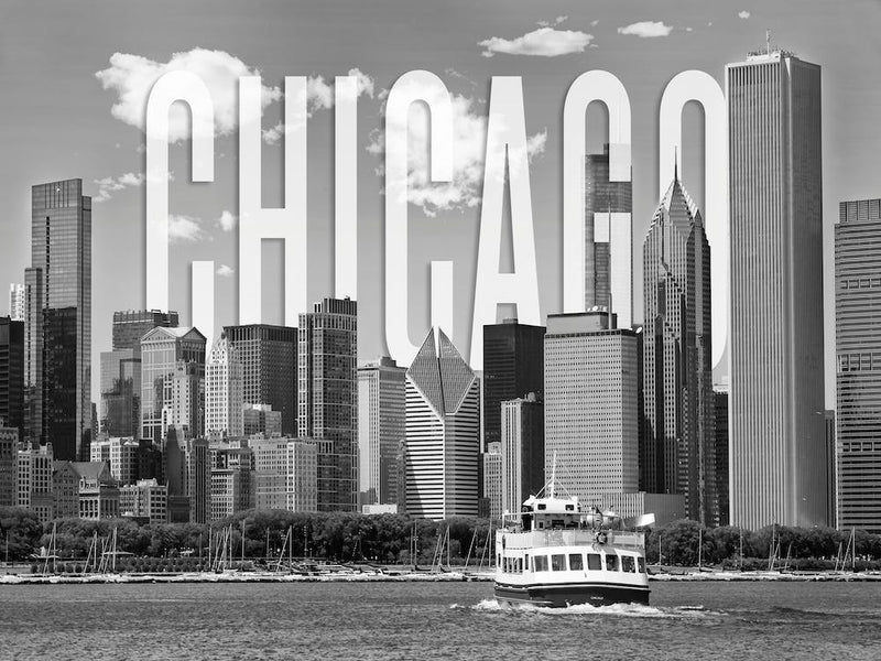 Chicago Skyline Monochrome