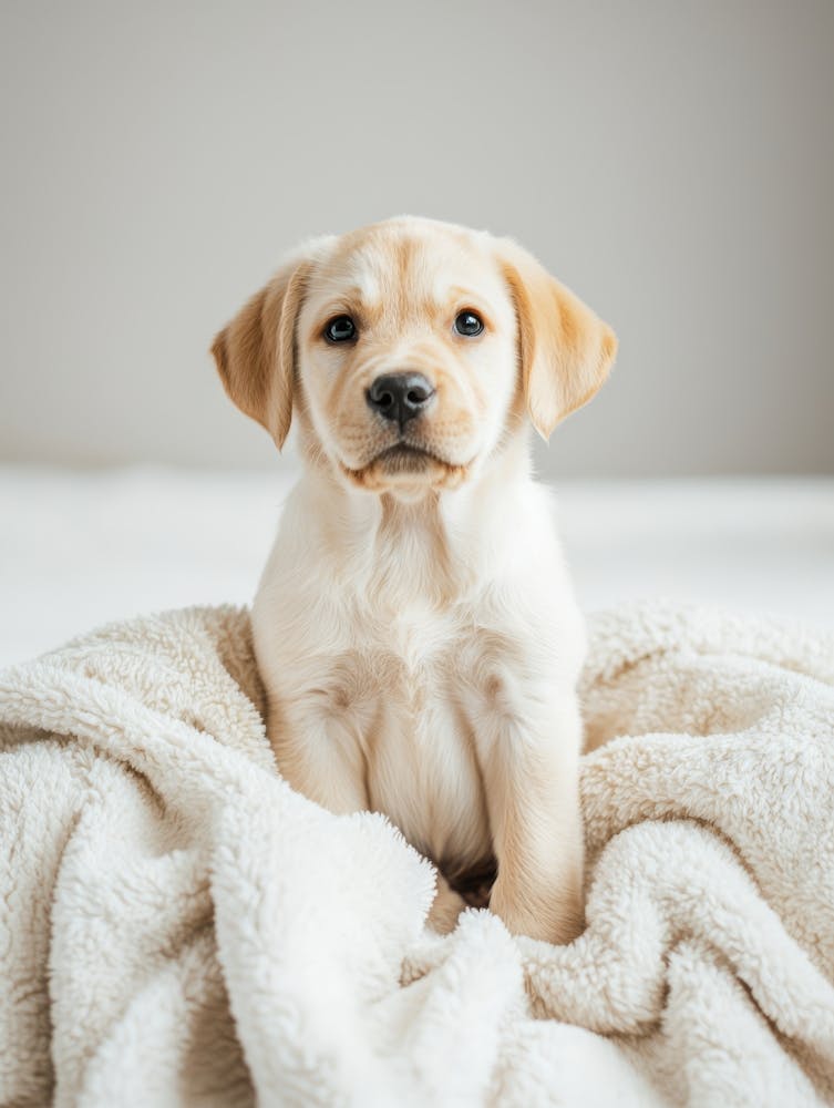 Labrador Retriever Puppy. Generated AI.