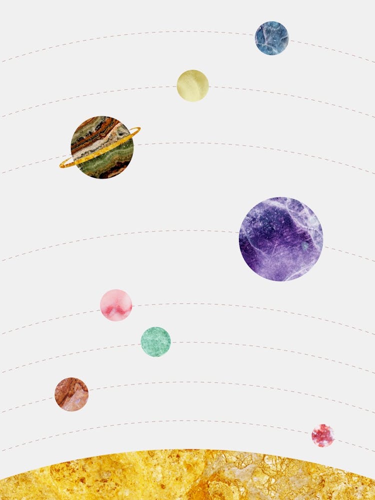 Space Wall Art, Educational Art for Kids Room