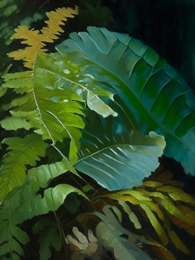 Soft Shield Fern Cézanne Style