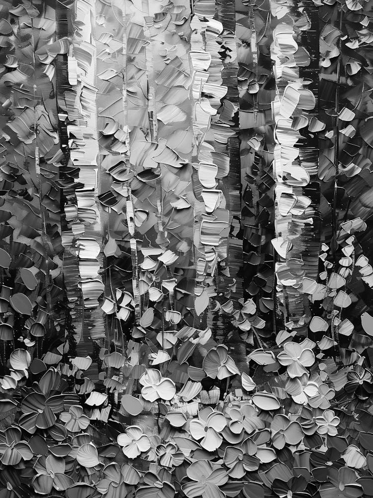Black And White Leaves 1
