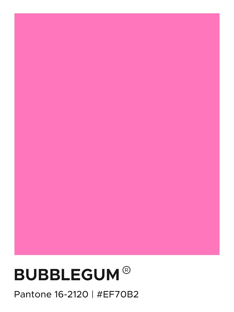 Bubblegum Pantone, cool, cute, calm, pink, pantone, swatch, colorful, aesthetic, minimal, modern, sunny, bold, vibes, decor, minimalism, summers, bright, bubblegum, girls